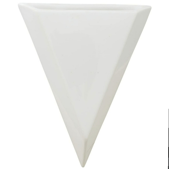 White Triangular Wall-Mount Planter - Set of 3 - Picture 5 of 7